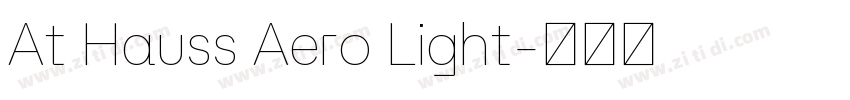 At Hauss Aero Light字体转换